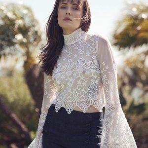 1990s Vintage Lace Crop Top